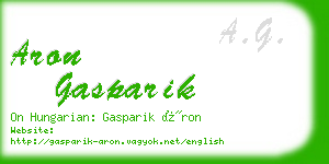 aron gasparik business card